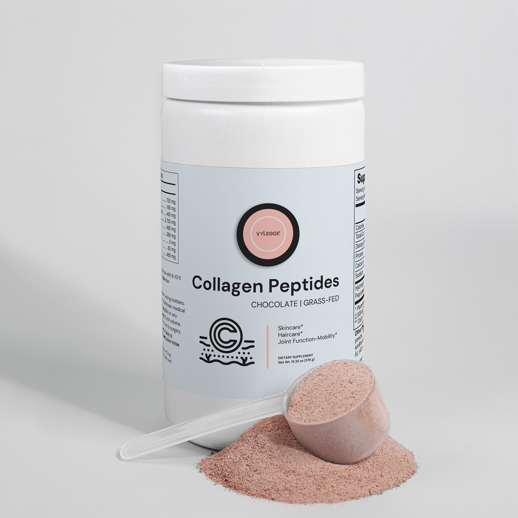 Chocolate Flavored Grass-Fed Collagen Peptides Powder