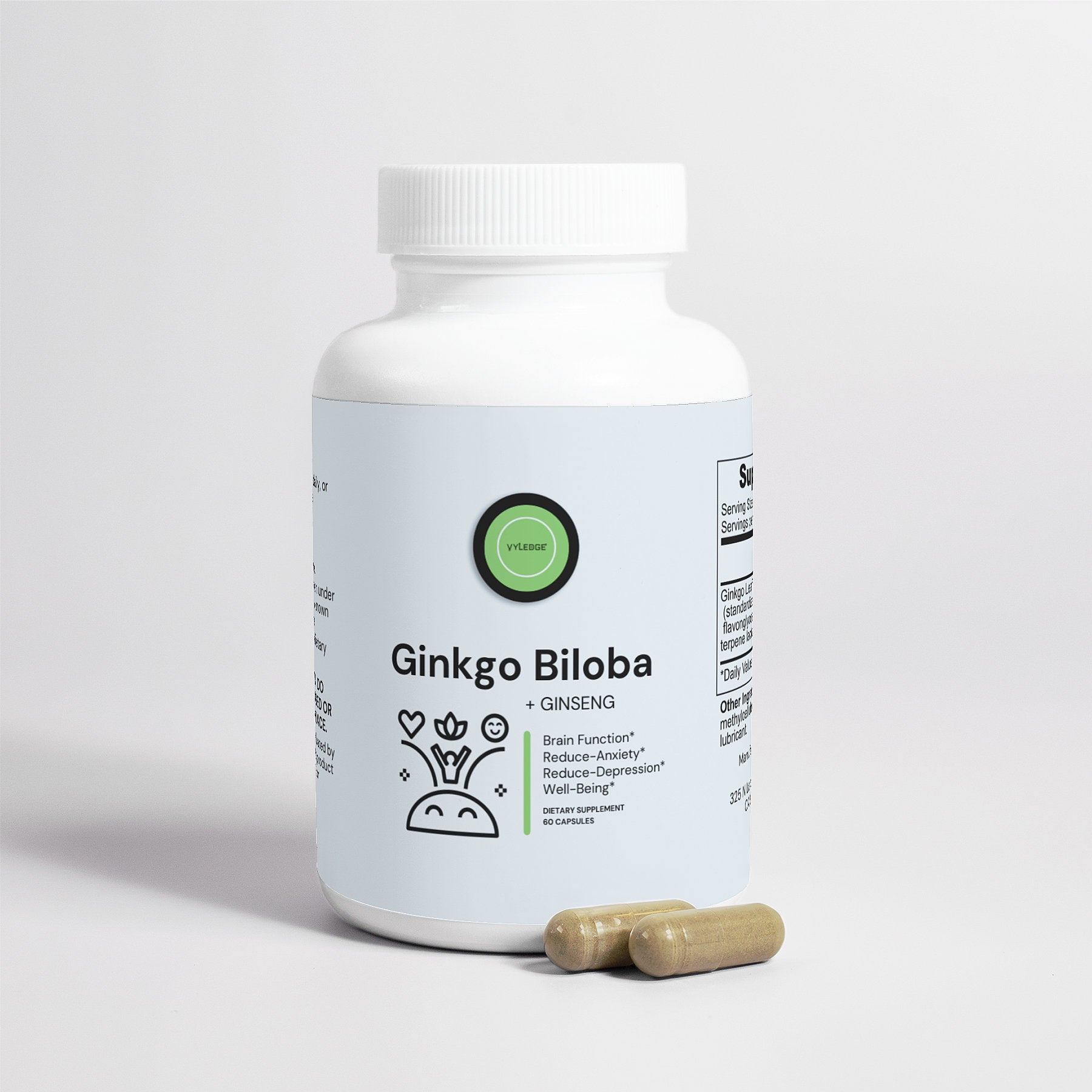 Ginkgo Biloba and Ginseng Capsules